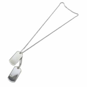 GUCCI ダブル ドックタグ ネックレス ペンダント ボールチェーン 925SV シルバー /YO1 GY49 OH