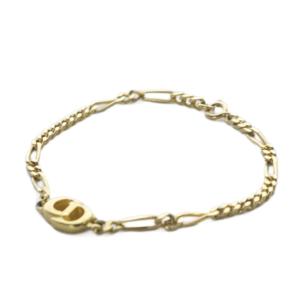 Christian Dior ブレスレット ロゴ 喜平 チェーン ツイスト ゴールド色 /YO8 GY49 OH
