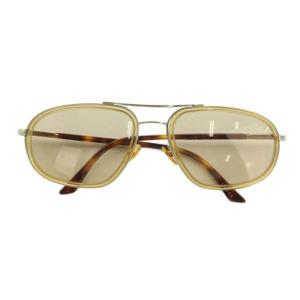 サングラス 眼鏡 メタルフレーム ティアドロップ べっ甲柄 6019-140 ゴールドカラー ブラウン