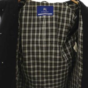 BURBERRY BLUE LABEL 裏地チェックダッフルコート アウター ロング フード 38 ブラック /DO GY53