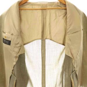 VERSACE CLASSIC V2 ヴィンテージジャケット テーラードジャケット 背抜き ウール 54 イエローベージュ