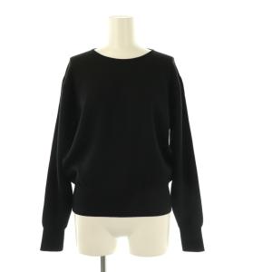 ヴィンテージ ニット セーター リブ トップス M ブラック /ES GY53