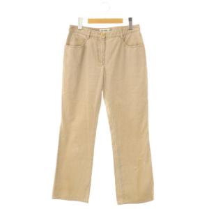 03P ロゴプレート コットン パンツ ストレート 38 ベージュ /ES GY53