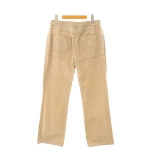 CHANEL 03P ロゴプレート コットン パンツ ストレート 38 ベージュ /ES GY53