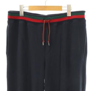 GUCCI シェリーライン スウェットパンツ 153881 Z1793 ドロスト XL ネイビー レッド グリーン