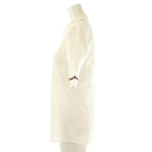 GUCCI シェリーライン シャツ 五分袖 42 オフホワイト グリーン レッド 215872 /DO GY53