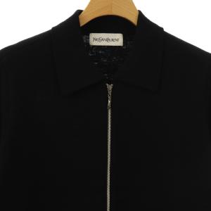 YVES SAINT LAURENT ジップアップニットジャケット ブルゾン 長袖 M ブラック マルチカラー /DO GY53