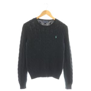 ケーブルニット セーター M ブラック /DO GY53