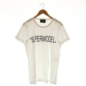 Tシャツ カットソー 半袖 L オフホワイト ブラック /DO GY53