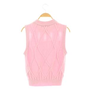 VERSACE ニットベスト 38 ピンク /DO GY53