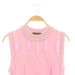 VERSACE ニットベスト 38 ピンク /DO GY53