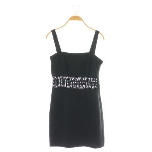 ワンピース ミニ ノースリーブ 38 ブラック /DO GY53