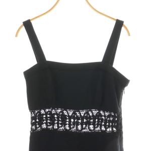 GIANNI VERSACE ワンピース ミニ ノースリーブ 38 ブラック /DO GY53