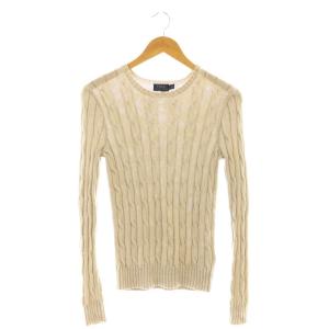 ケーブルニット セーター プルオーバー S ベージュ /DF GY53
