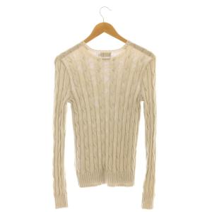 POLO RALPH LAUREN ケーブルニット セーター プルオーバー S ベージュ /DF GY53