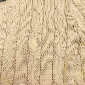 POLO RALPH LAUREN ケーブルニット セーター プルオーバー S ベージュ /DF GY53