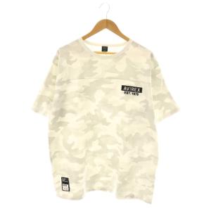 Tシャツ カットソー カモフラ ロゴ 2XL ライトグレー 白 黒 /CX OS GY53