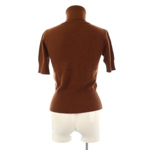 D&G タートルネックニット セーター 半袖 アンゴラ混 S ブラウン /DO GY53