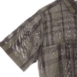 BURBERRY LONDON シャツ チェック 半袖 M グレー /DF GY53