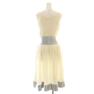 Chloe ワンピース ひざ丈 ノースリーブ シルク F34 ホワイト /DF GY53