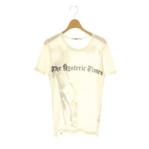 Tシャツ カットソー 半袖 S アイボリー ブラック /DO GY53