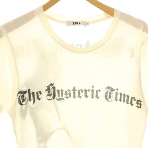 HYSTERIC GLAMOUR Tシャツ カットソー 半袖 S アイボリー ブラック /DO GY53