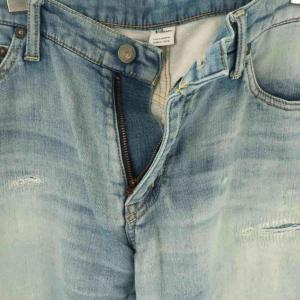 Ron Herman デニムパンツ ジーンズ M 水色 ライトブルー ダメージ加工 リペア加工 /CX GY53