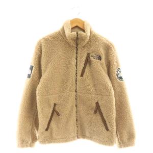 RIMO FLEECE JACKET フリース ジャケット ボア ロゴ ジップアップ S/90 ベージュ