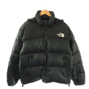 90s ヌプシダウンジャケット ジップアップ L ブラック NF004AM /DO OS GY53
