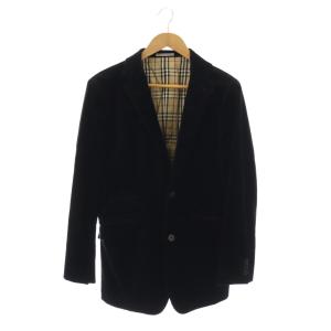 テーラードジャケット ベロア ノバチェック L ブラック /DO GY53