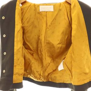 VALENTINO ジャケット 金ボタン ロゴ ウール カシミヤ混 40/6 ブラウン /DO GY53