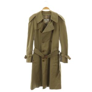 トレンチコート スプリングコート アウター ダブル 裏地チェック 36 カーキブラウン /NR GY53