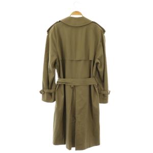 Aquascutum トレンチコート スプリングコート アウター ダブル 裏地チェック 36 カーキブラウン /NR GY53