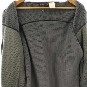 Patagonia R4 POLARTEC ポーラテックフリースジャケット ロゴ ジップアップ L ブラック グレー /DO