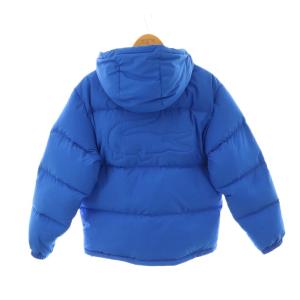LACOSTE バックステッチショートダウンジャケット ロゴ ワッペン USS/M ブルー BH4484L /DO GY53