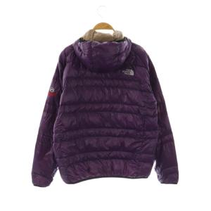 THE NORTH FACE LIGHT HEAT HOODIE ダウンジャケット ロゴ ナイロン M 紫 パープル /AT OS GY