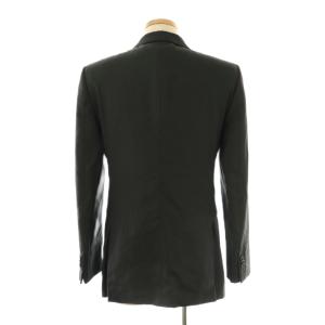 GIORGIO ARMANI スーツ セットアップ ウール 46 黒 ブラック ストライプ柄 /DF GY53