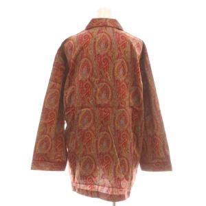 ETRO パジャマ セットアップ ルームウエア 総柄 ペイズリー柄 コットン M 赤 レッド マルチカラー /CX