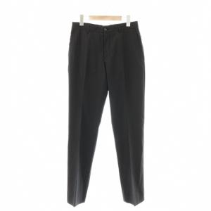 スラックス ジッパーフライ 46 ブラック ホワイト /DO GY53