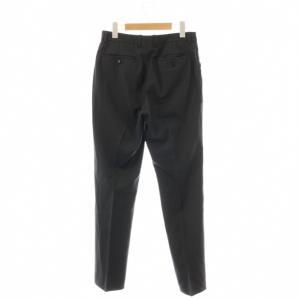 GIORGIO ARMANI スラックス ジッパーフライ 46 ブラック ホワイト /DO GY53