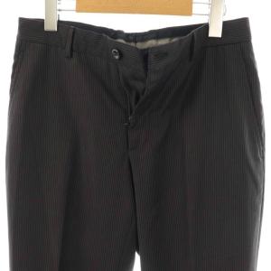 GIORGIO ARMANI スラックス ジッパーフライ 46 ブラック ホワイト /DO GY53