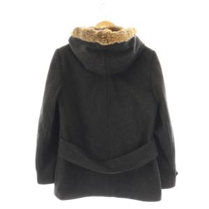 D&G フーデッドコート ハーフコート アウター 38 チャコール ダークグレー /DF GY53