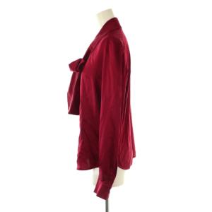Max Mara ボウタイブラウス 長袖 リボン レッド 赤 /DF GY53
