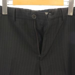 GIORGIO ARMANI スラックス パンツ ピンストライプ 44 黒 ブラック /CX GY53