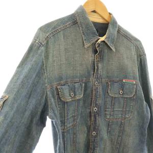 D&G デニムシャツ 長袖 L ブルー 青 /DF GY53