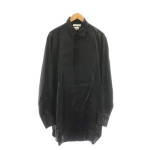 サテン タキシードシャツ 48 ブラック 589202