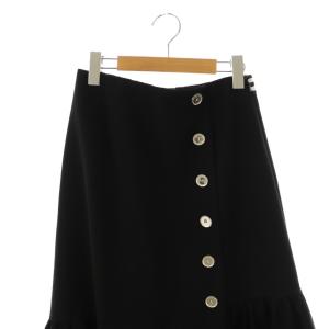 BORDERS at BALCONY ティアードスカート BD1911-3H-46 38 ブラック ホワイト