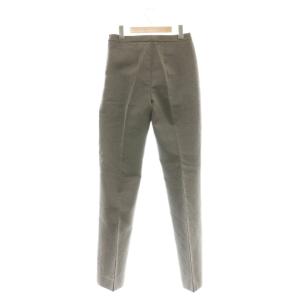 BALENCIAGA サイドジップパンツ ストライプ シルク混 36 グレー /CX GY53