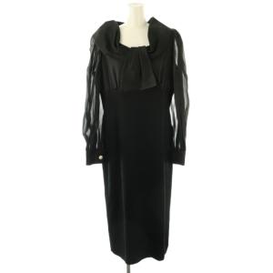 HI FORMAL ワンピース ロング シルク 東京ソワール ブラック /DF