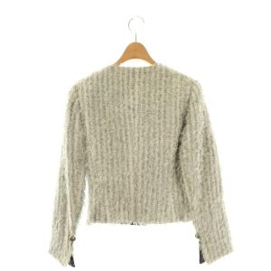 Christian Dior ヴィンテージ シャギー ノーカラージャケット 5 オフホワイト ブラック